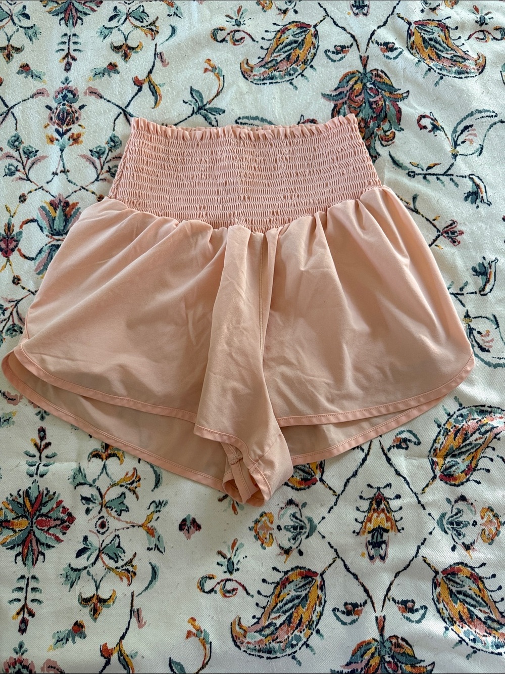 Aerie Offline High-Waist Peach Shorts